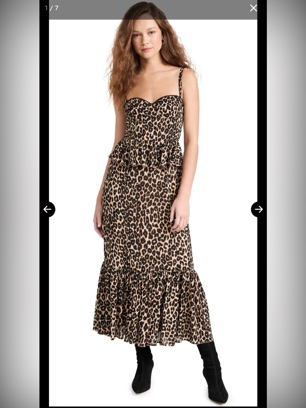 Reformation Felda leopard print midi